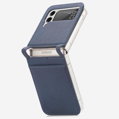 <Shipped within 24 hours> Samsung Z Flip 3 Leather Phone Case with Card Holder