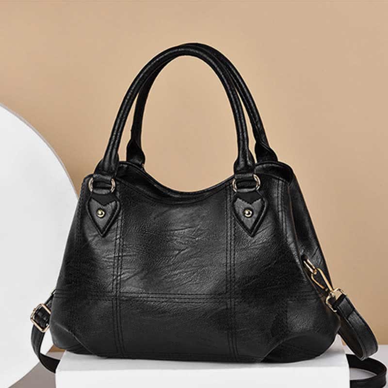 Women Handbag Purse Triple Compartment Satchel Messenger Tote Crossbody Bag