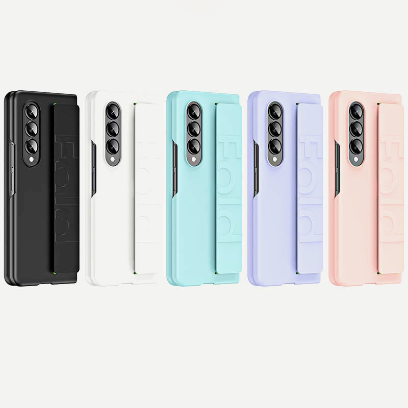 Colorful Samsung Galaxy Z Fold 2/3/4/5/6 Case Phone Case With Elastic Wrist Strap