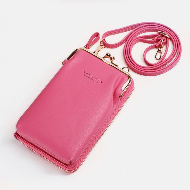 Multifunctional Large Capacity Kiss-Lock Phone Bag
