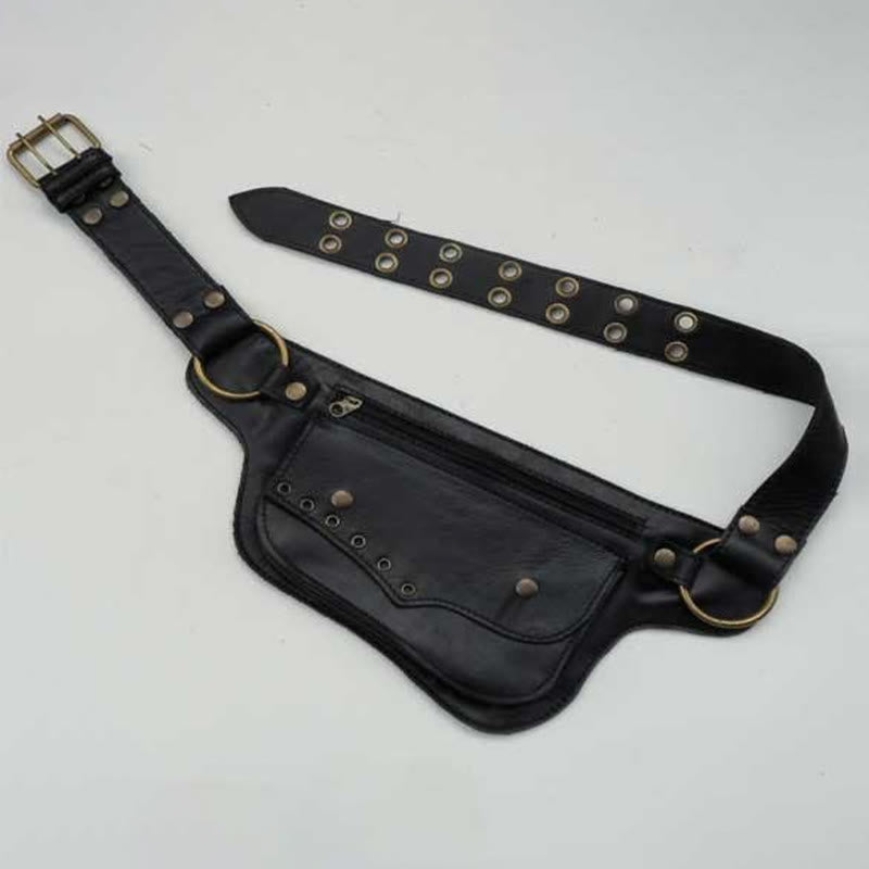 Waist Bag For Women Casual Adjustable Size Leather Pocket Belt