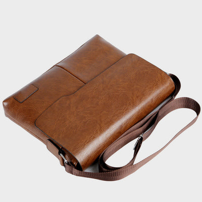 Classical Messenger Bag For Men Business Thin Leisure Crossbody Bag