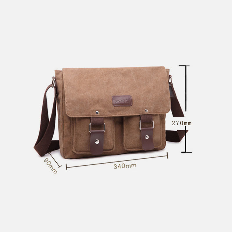 <Shipped within 24 hours> Messenger Bag for Men Large Capacity Casual Canvas Shoulder Bag