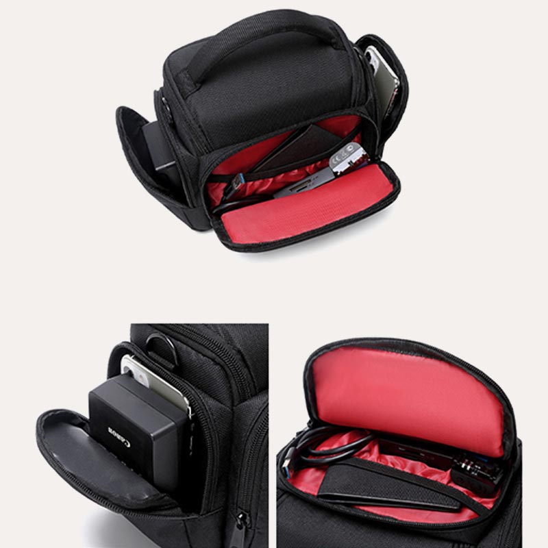 Small Camera Case Vintage Padded Camera Shoulder Bag with Crossbody Strap