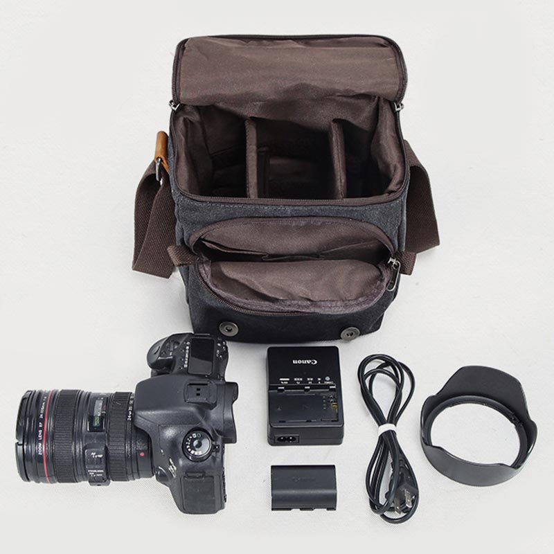 Vintage Waterproof Canvas Shoulder Camera Bag