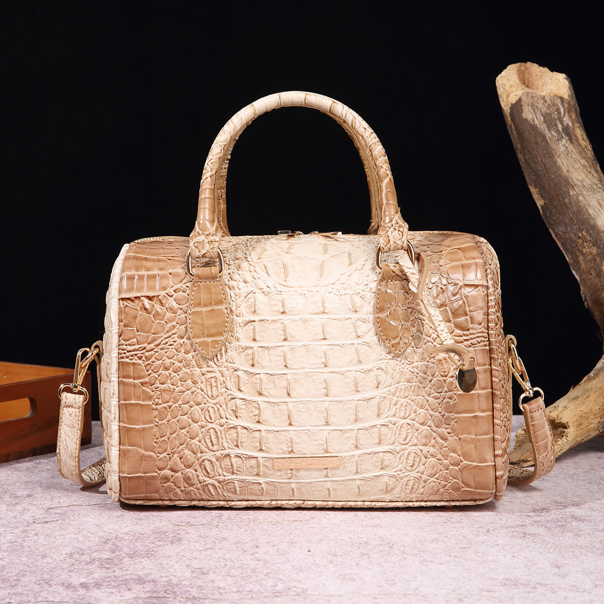 Tote For Women Travel Elegant Crocodile Pattern Crossbody Bag