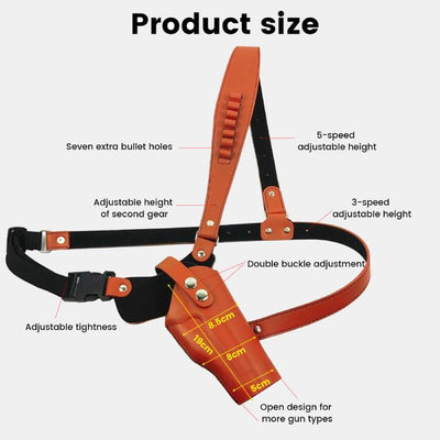 <Shipped within 24 hours> Genuine Leather Universal Holster Underarm Shoulder Holster