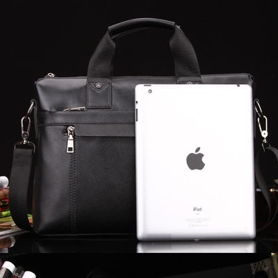 Mens Business Briefcase Laptop Shoulder Bag Leather Messenger Bag