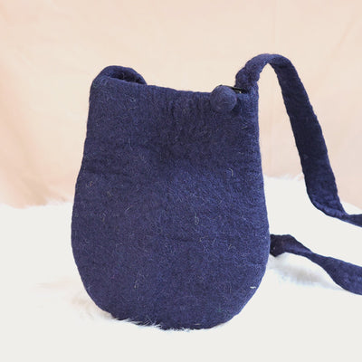 Handmade Bucket Bag For Women Wool Felt Crossbody Purse