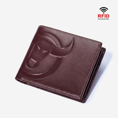 RFID Blocking Vintage Multi-slot Embossing Card Holder Wallet