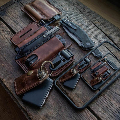 Unique Quality Leather Belt Loop Waist Multitool Sheath