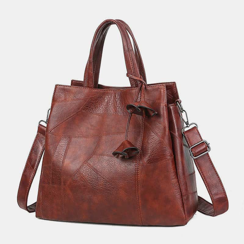 Retro Women Handbag Triple Compartment Shoulder Purse Satchel Crossbody Bag