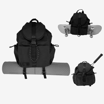 Lightweight Multifunction Sport Backpack Yoga Skateboard Racket Storage Bag Travel Daypack