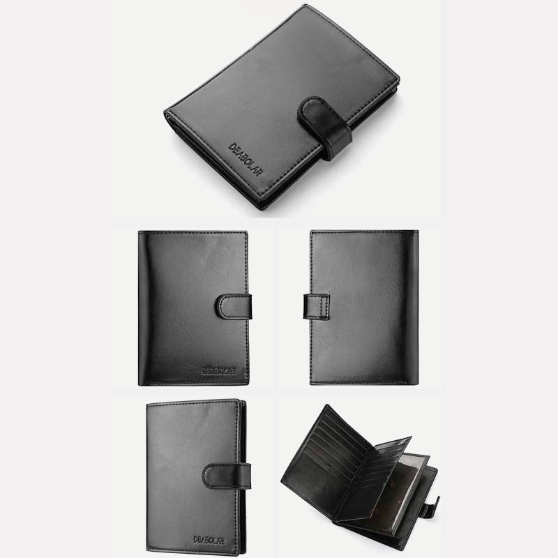 Leather Passport Holder Wallet Card Holder Passport Case