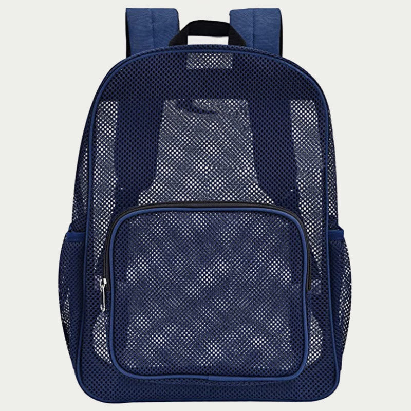 Mesh Backpack For School Travel See Through Portable Purse