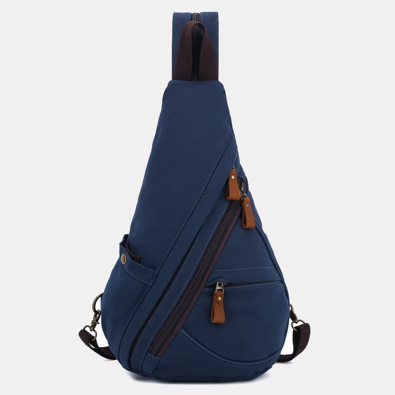 Casual Travel Canvas Sling Bag Daypack Shoulder Backpack For Women Men