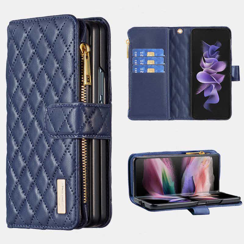 Unisex Luxury Leather Wallet Case Fits for Samsung Galaxy Z Fold 3 4 5 6