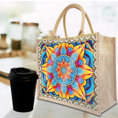 5D Diamond Painting Shopping Canvas Tote Mandala Pattern Shoulder Bag