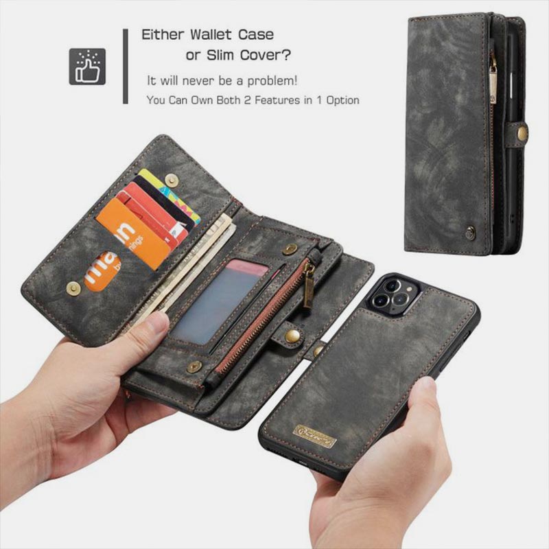 2 in 1Magnetic Wallet Detachable Case for iPhone 14/15/16, Samsung S22/S23