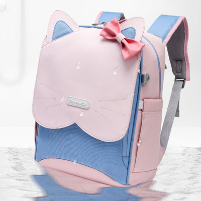 Waterproof Lightweight Kitty Backpack for Student Kids Primary School Bags