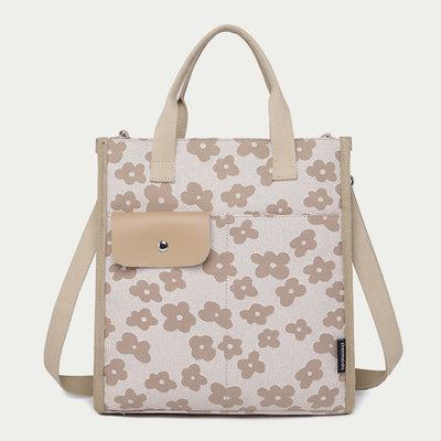 Floral Crossbody Tote For Office Cute Nylon Shoulder Purse