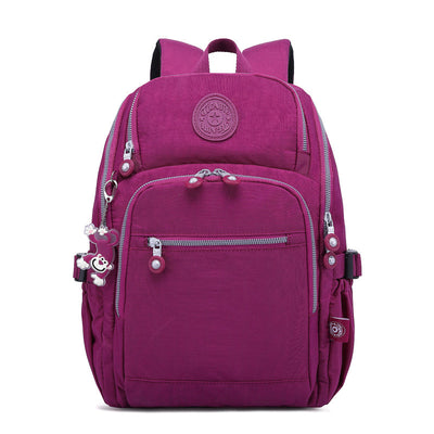 Solid Color Multi-pocket Travel Backpack