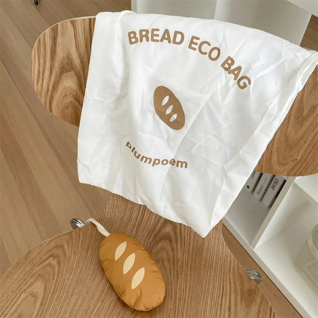 Foldable Shopping Paper Bag Cute Bread Pendant Storage Purse