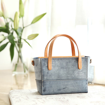 Classic Tote For Women Vegetable Tanned Leather Crossbody Bag