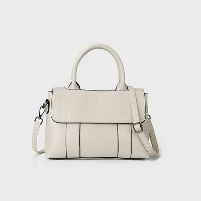 Top-Handle Bag For Women Crocodile Texture Simple Crossbody Bag