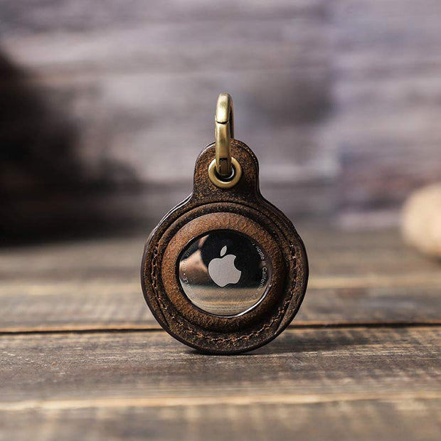Functional Leather Airtag Keychain