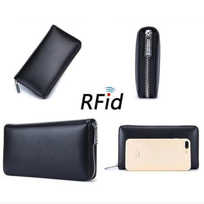 <Shipped within 24 hours> RFID Genuine Leather Card Wallet