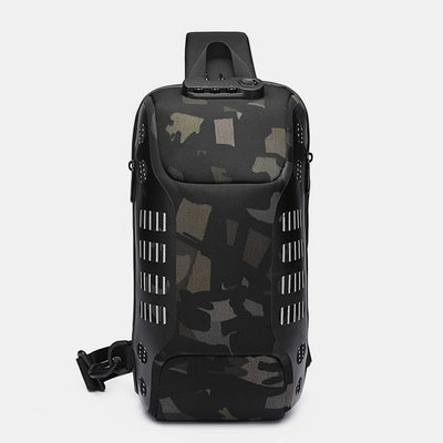 Multifunction Waterproof Anti-theft Casual Sling Bag With USB Charging Port