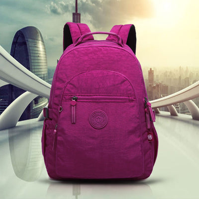 Large Nylon Backpack for Women Lightweight Multi-pocket Backpack Purse Travel Daypack