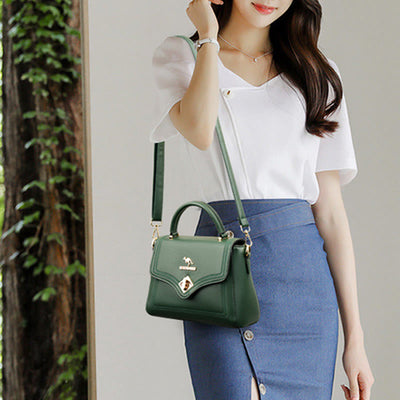 Classic Tote For Commuting Outing Minimalist Small Leather Handbag