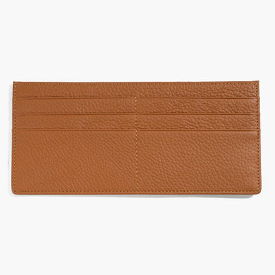 Ultra Thin Leather Wallet Plain Color Long Purse For Women