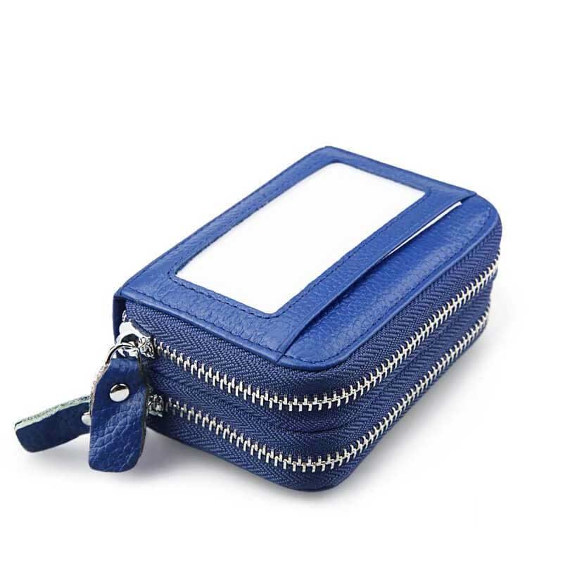 11 Card Slots RFID Genuine Leather Card Holder Purse