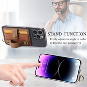 Stick on Phone Wallet 3M Adhesive Credit Card Holder with Wrist Strap