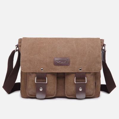 <Shipped within 24 hours> Messenger Bag for Men Large Capacity Casual Canvas Shoulder Bag