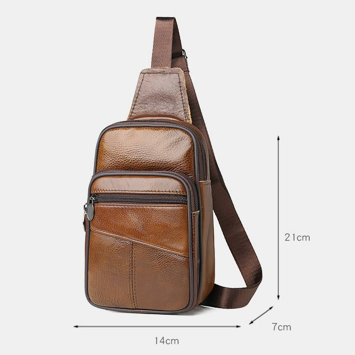 Genuine Leather Sling Bag Purse Crossbody Bags for Men