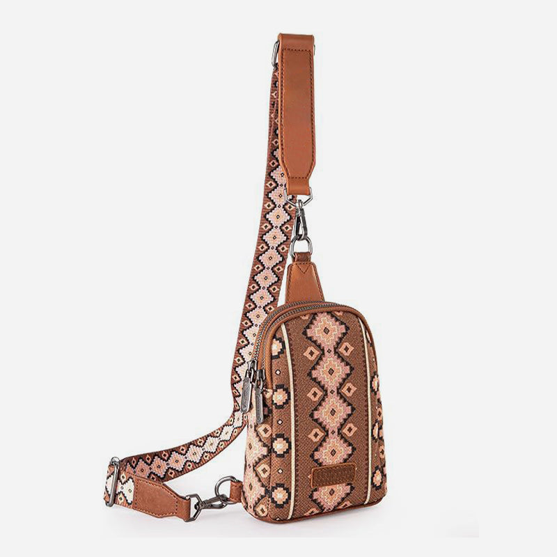 Vintage Bohemian Sling Bag Ethnic Style Crossbody Bag For Women