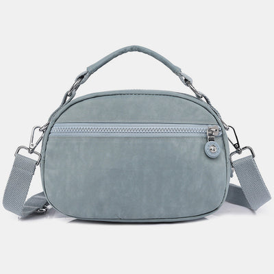 Limited Stock: Multi-Pocket Lightweight Nylon Crossbody Bag with Top Handle