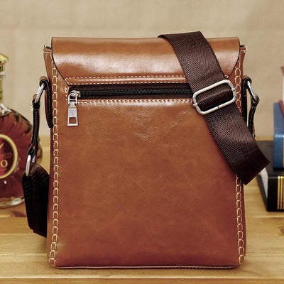 Messenger Bag for Men Lightweight Business PU Leather Briefcase