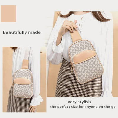 Fashion Leather Sling Bag Shoulder Bag For Women Men Stylish Chest Bag