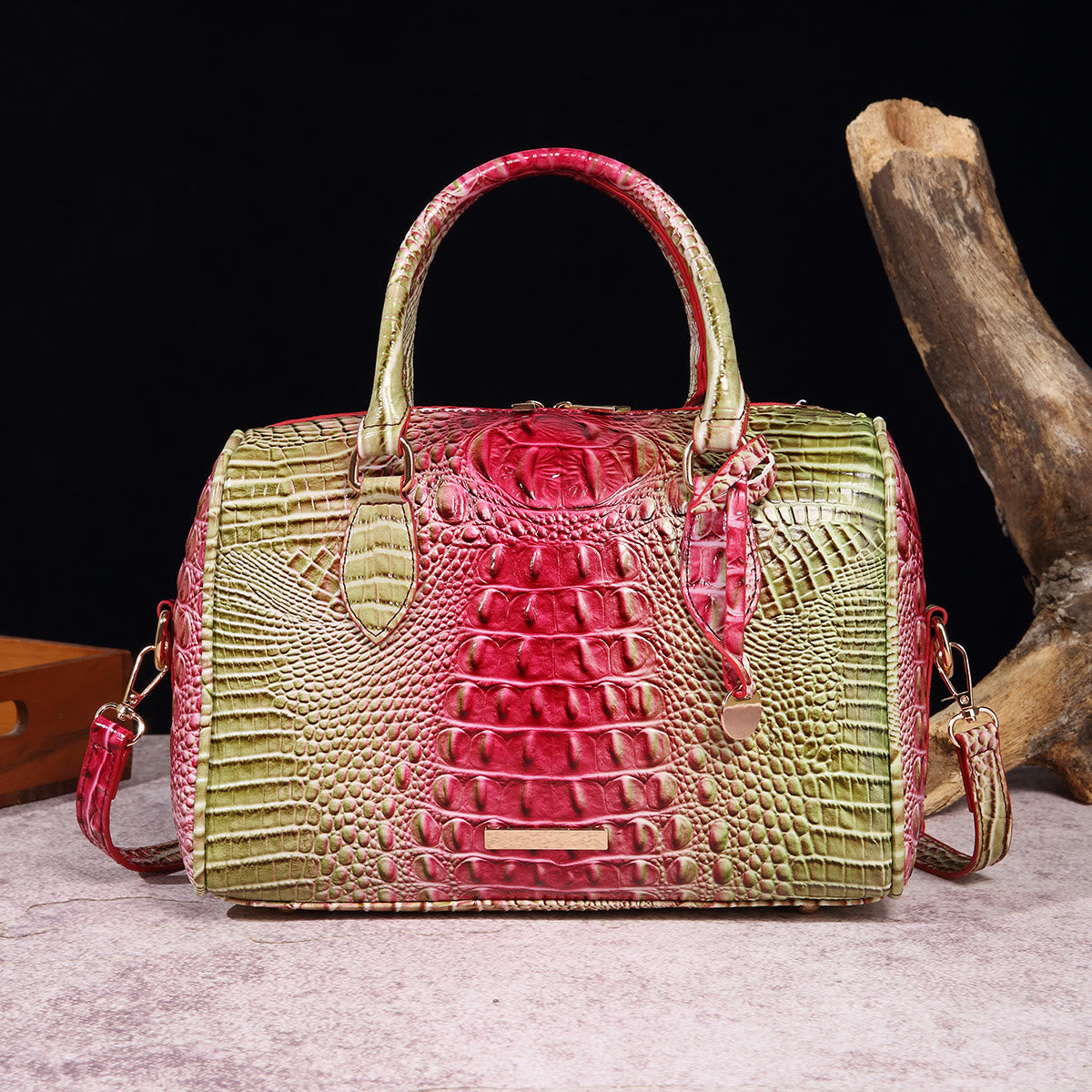 Tote For Women Travel Elegant Crocodile Pattern Crossbody Bag