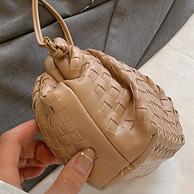 Crossbody Bag For Women Soft Knitted Buckle Design Daily Purse