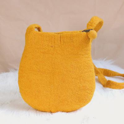 Handmade Bucket Bag For Women Wool Felt Crossbody Purse