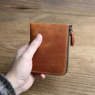 Genuine Leather Coin Purse Mini Pouch Change Wallet for Men Women