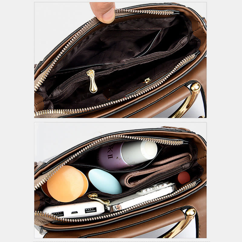 <Shipped within 24 hours> Women Buckle Leather Square Crossbody Bag