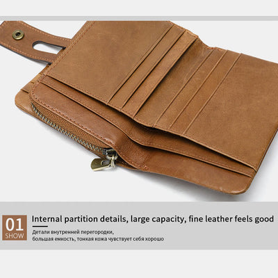 Wallet For Daily Shopping Short Soft Leather Change Purse