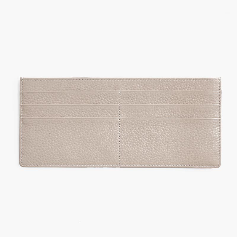 Ultra Thin Leather Wallet Plain Color Long Purse For Women